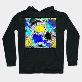 Blue and yellow splashes Hoodie